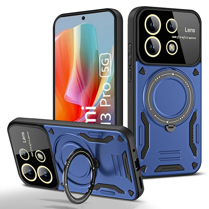 For Xiaomi Redmi Note 13 Pro 5G / Poco X6 5G Magnetic Case PC+TPU Phone Cover with Kickstand For Xiaomi Redmi Note 13 Pro 5G / Poco X6 5G Magnetic Case PC+TPU Phone Cover with Kickstand